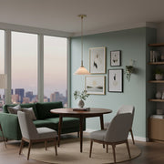 Mivie Adjustable Height Pendant - Modern Rippled Glass Design for Dining Areas and Kitchens